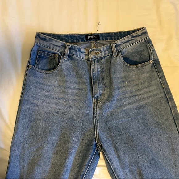 Nasty Gal Wide Leg Jeans w Split Hem - Picture 4 of 6